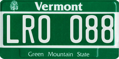 VT license plate LRO088