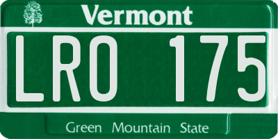 VT license plate LRO175