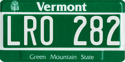 VT license plate LRO282