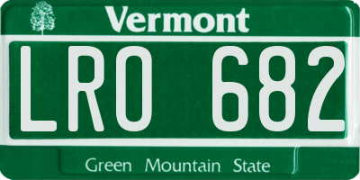 VT license plate LRO682