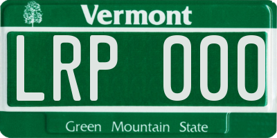 VT license plate LRP000