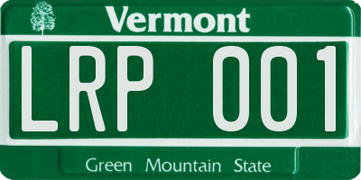VT license plate LRP001