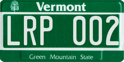 VT license plate LRP002