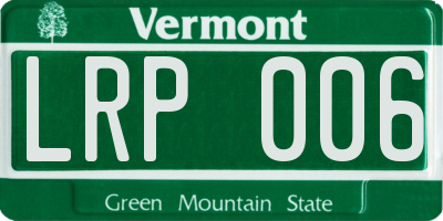 VT license plate LRP006