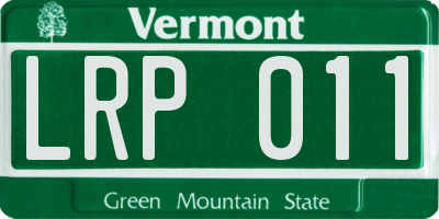 VT license plate LRP011