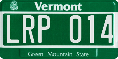 VT license plate LRP014