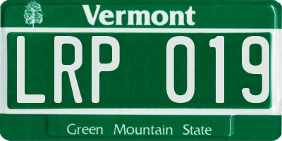 VT license plate LRP019