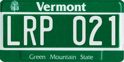 VT license plate LRP021
