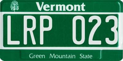 VT license plate LRP023