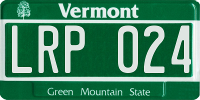 VT license plate LRP024