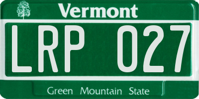 VT license plate LRP027