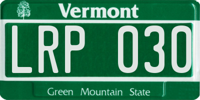 VT license plate LRP030