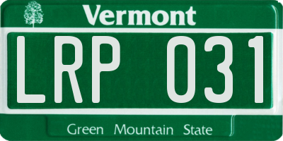 VT license plate LRP031