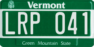 VT license plate LRP041