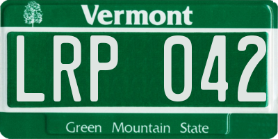 VT license plate LRP042
