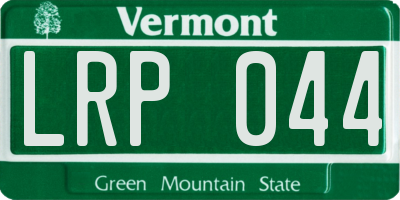 VT license plate LRP044