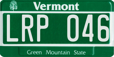 VT license plate LRP046