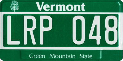 VT license plate LRP048