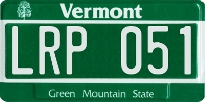 VT license plate LRP051
