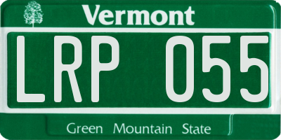 VT license plate LRP055