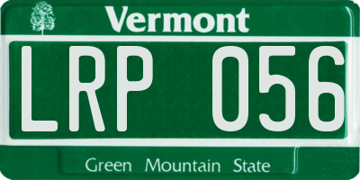 VT license plate LRP056
