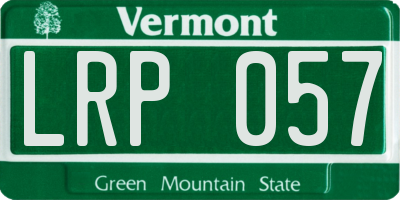 VT license plate LRP057