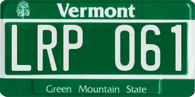 VT license plate LRP061