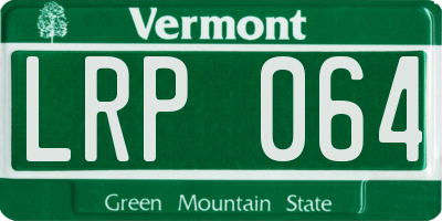 VT license plate LRP064