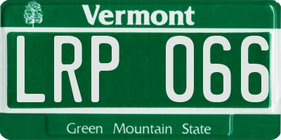 VT license plate LRP066