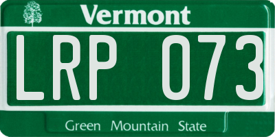 VT license plate LRP073