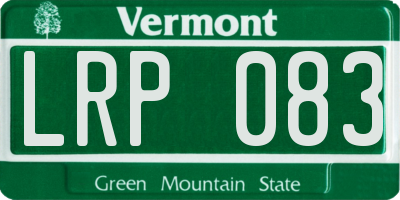 VT license plate LRP083