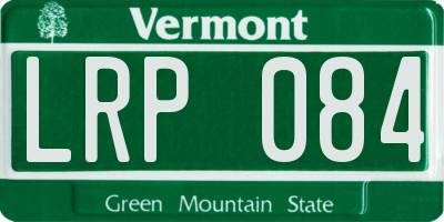 VT license plate LRP084