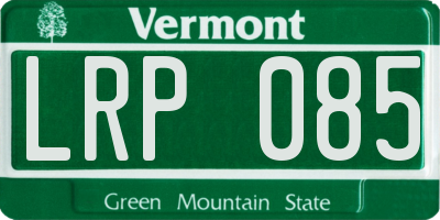 VT license plate LRP085