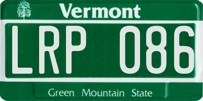VT license plate LRP086