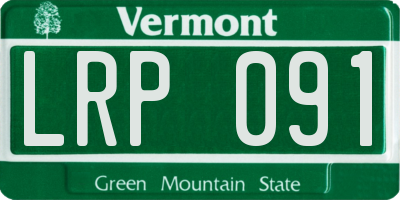 VT license plate LRP091