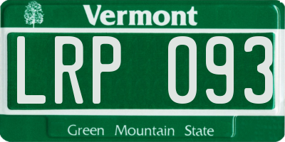 VT license plate LRP093