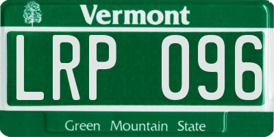 VT license plate LRP096