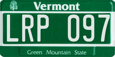 VT license plate LRP097