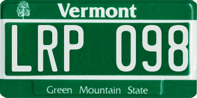 VT license plate LRP098