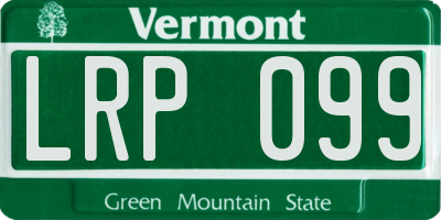 VT license plate LRP099