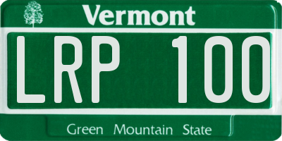 VT license plate LRP100