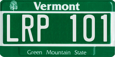 VT license plate LRP101