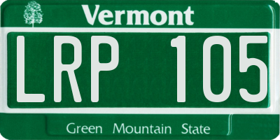VT license plate LRP105
