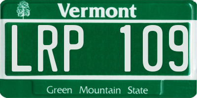 VT license plate LRP109