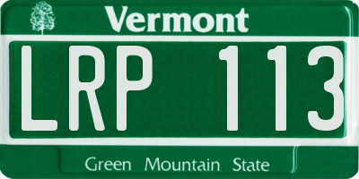 VT license plate LRP113