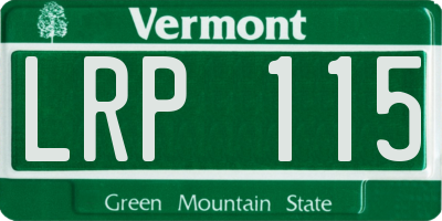 VT license plate LRP115