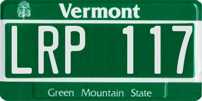 VT license plate LRP117