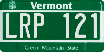 VT license plate LRP121