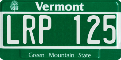 VT license plate LRP125