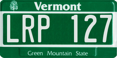 VT license plate LRP127